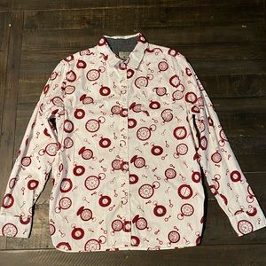 Xios Watch and Key Button Up